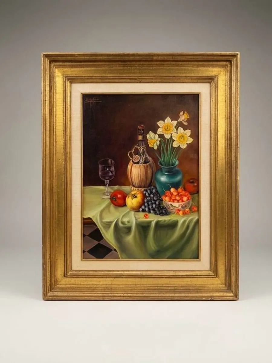 Still Life Oil Painting 1960s Belgian School - Image 1