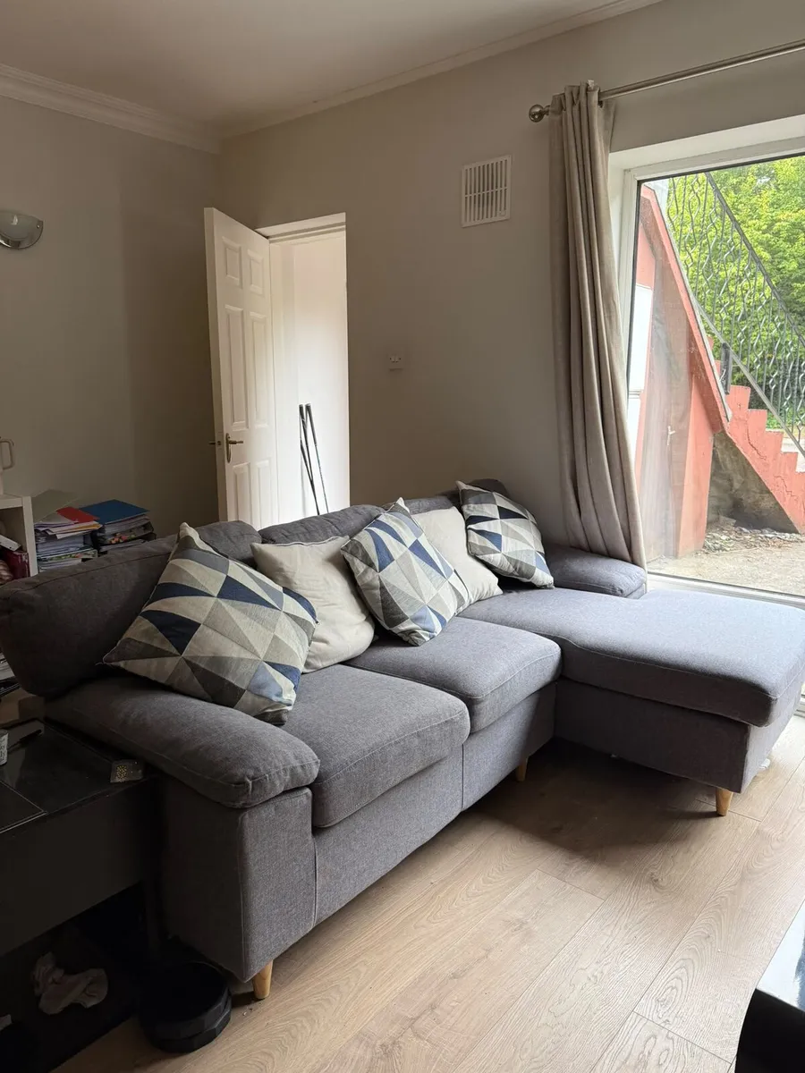 Beautiful gray 3 seater like new , quick sale 300e - Image 3