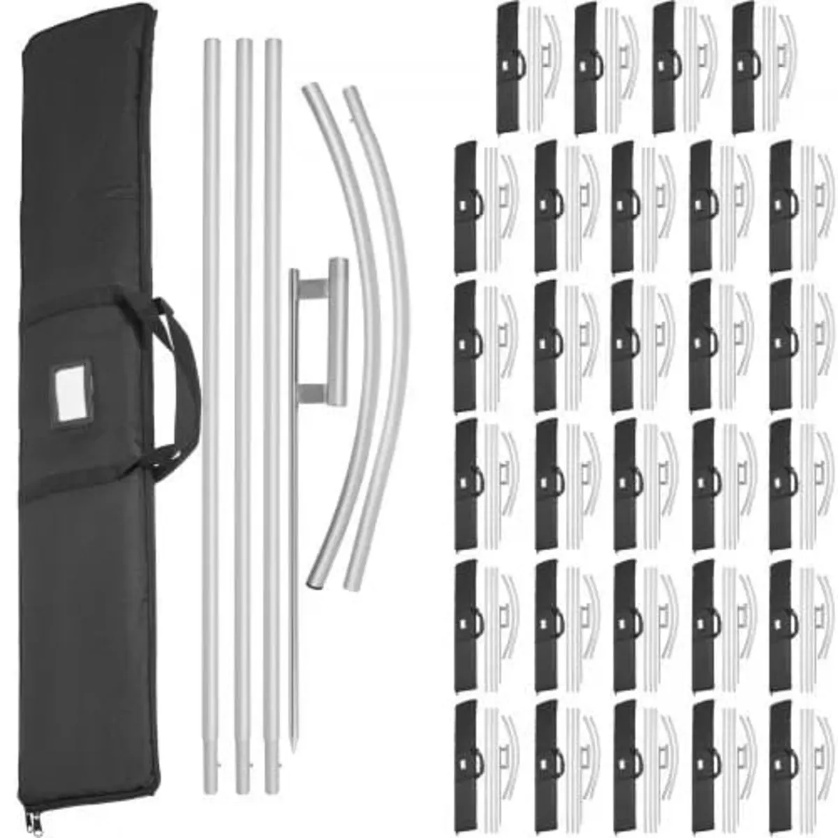 Advertising Flag Pole, 30 x Feather Flag Bundles w - Image 1