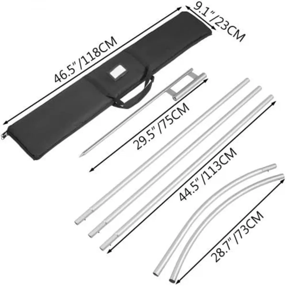 Advertising Flag Pole, 30 x Feather Flag Bundles w - Image 2
