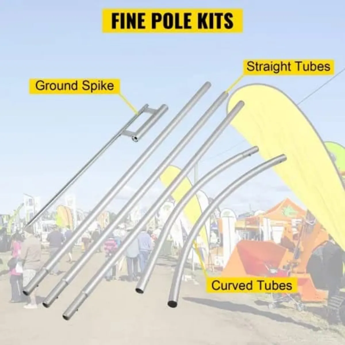 Advertising Flag Pole, 30 x Feather Flag Bundles w - Image 3