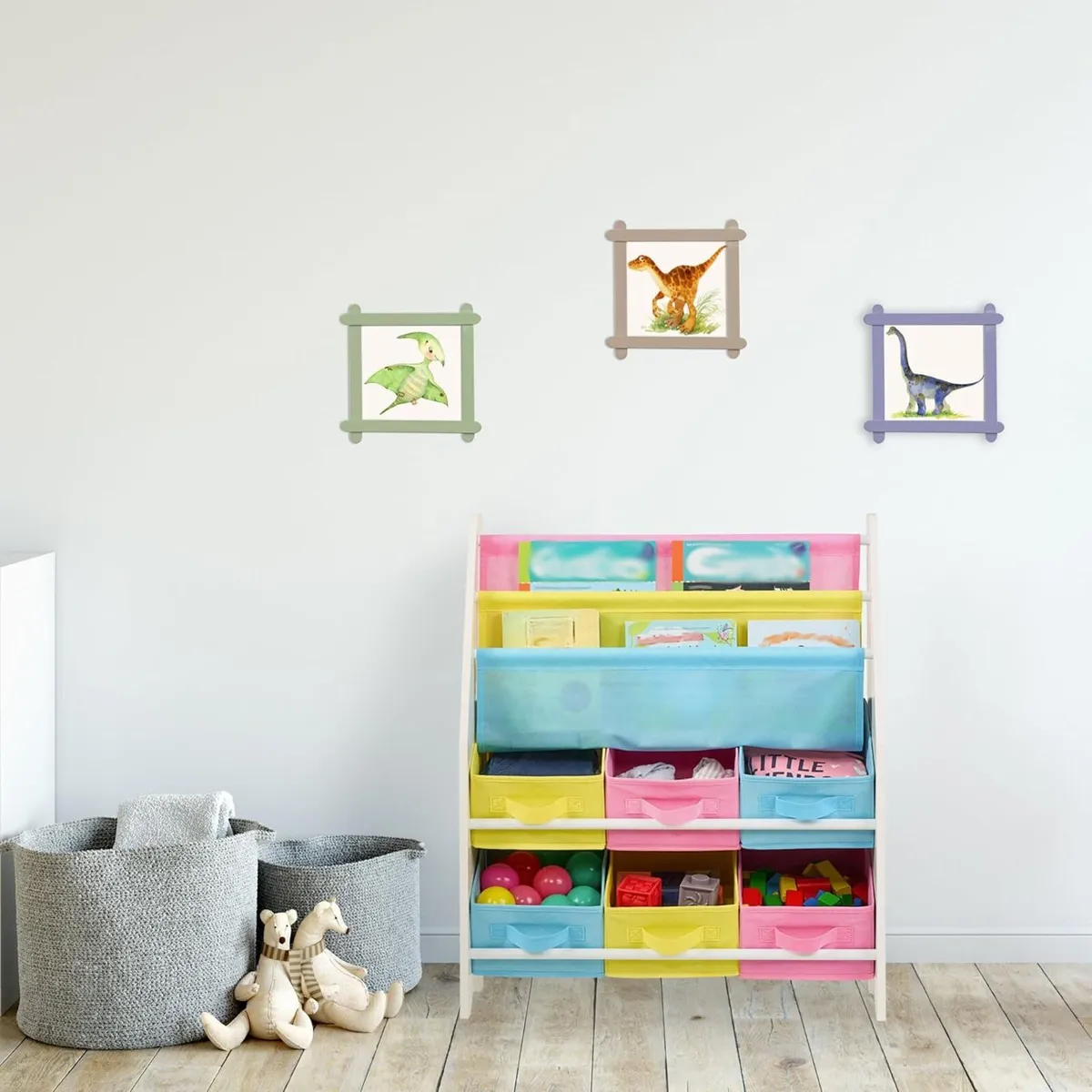 Children's Shelf 6 Boxes Compartments for Books - Image 2