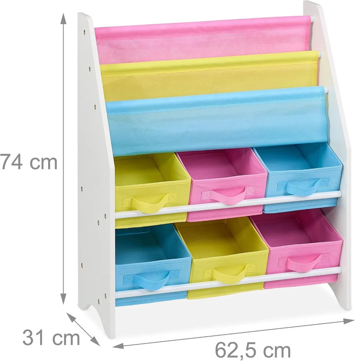 Children's Shelf 6 Boxes Compartments for Books - Image 4