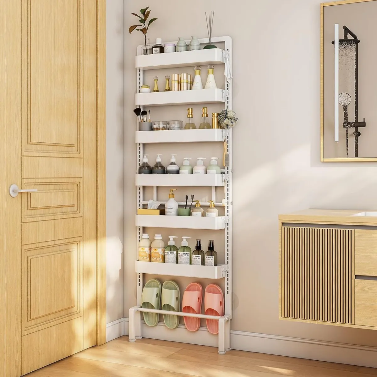 Behind Door Storage Organiser Rack 6 Tier - Image 3