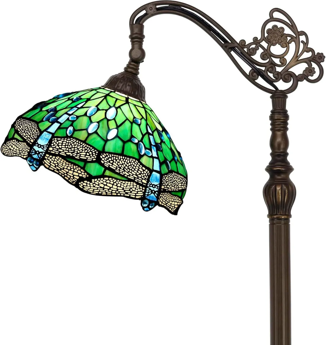 Tiffany Floor Lamp Stained Glass 18.88x12x67 Inch - Image 1
