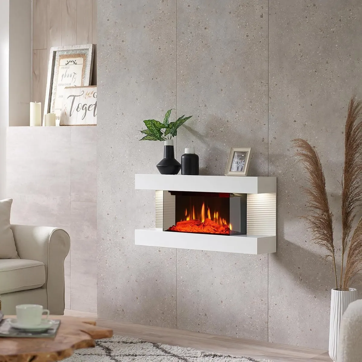 32" Wall Mounted Fireplace All-In-One - Image 2