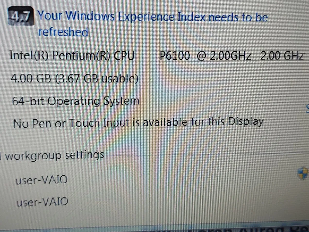 SONY VAIO Laptop, 15.6 inch,Model PCG-71311M, Win7 - Image 3