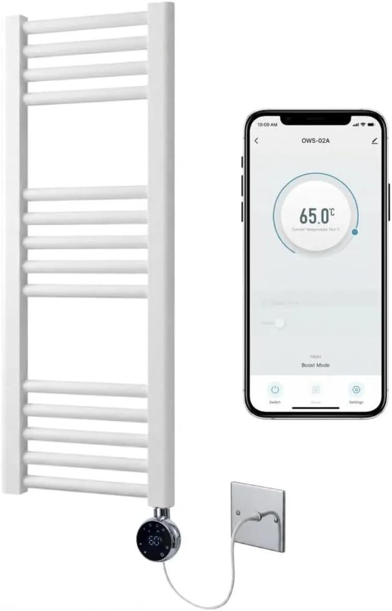 Electric Wifi Heated Towel Rail 300MM - Image 1