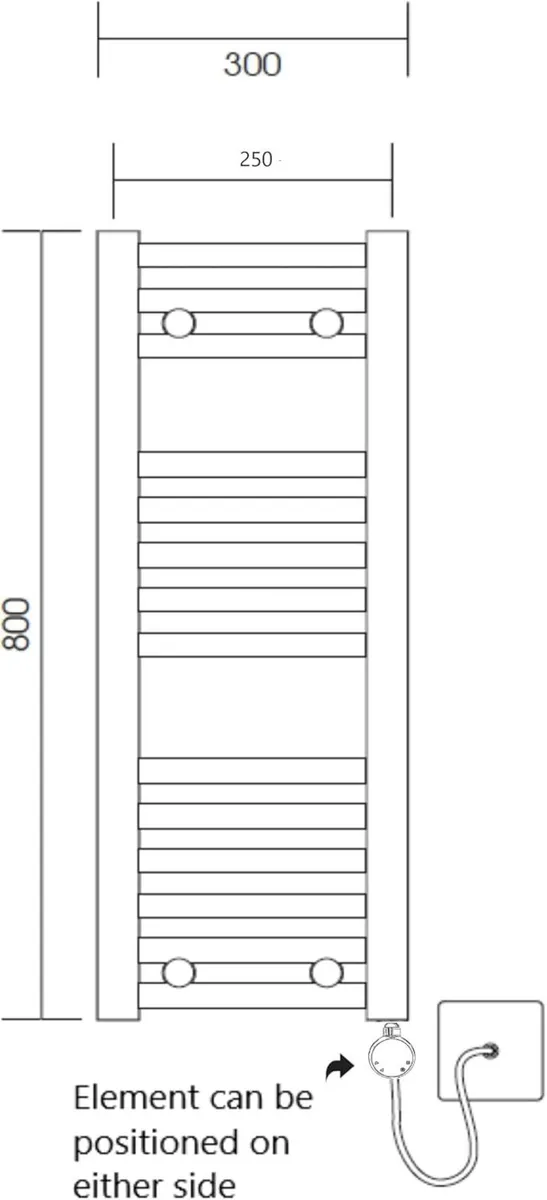 Electric Wifi Heated Towel Rail 300MM - Image 3