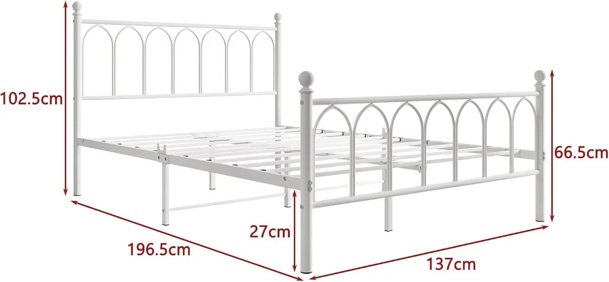 Metal Bed Frame with Headboard - Image 2