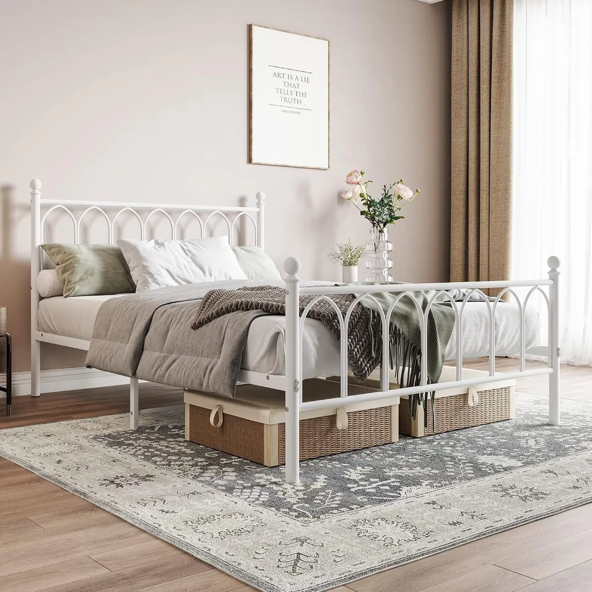 Metal Bed Frame with Headboard - Image 1