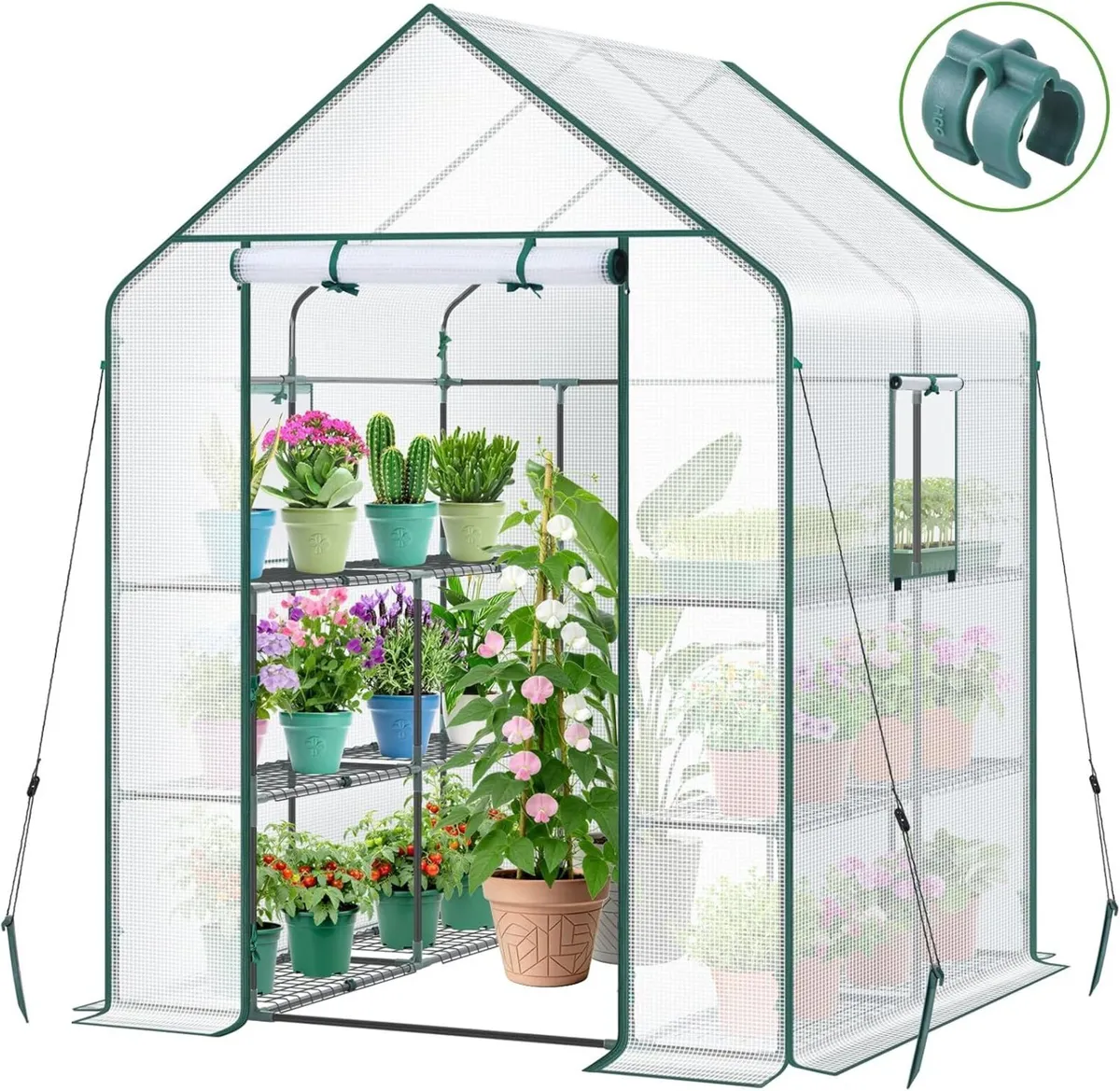 Walk-In Greenhouse 3 Tiers 12 Shelves - Image 1