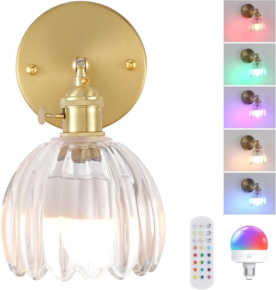 Vintage Battery Operated Wall Sconce Rechargeable - Image 1