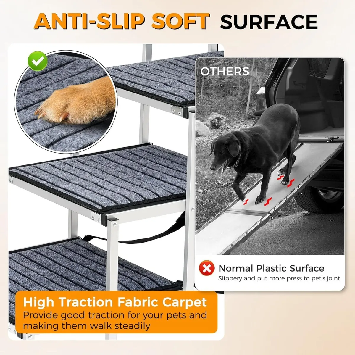 Extra Wide Dog Ramp for Cars Aluminium Step - Image 4