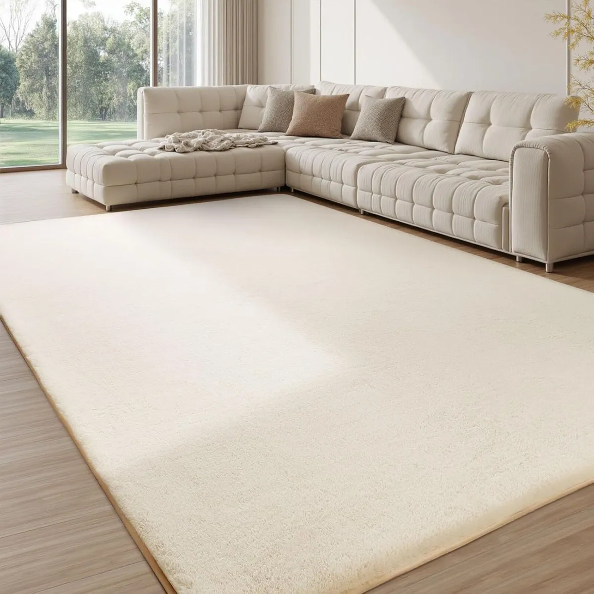 Rugs Living Room Area Faux Bunny Fuzzy - Image 3