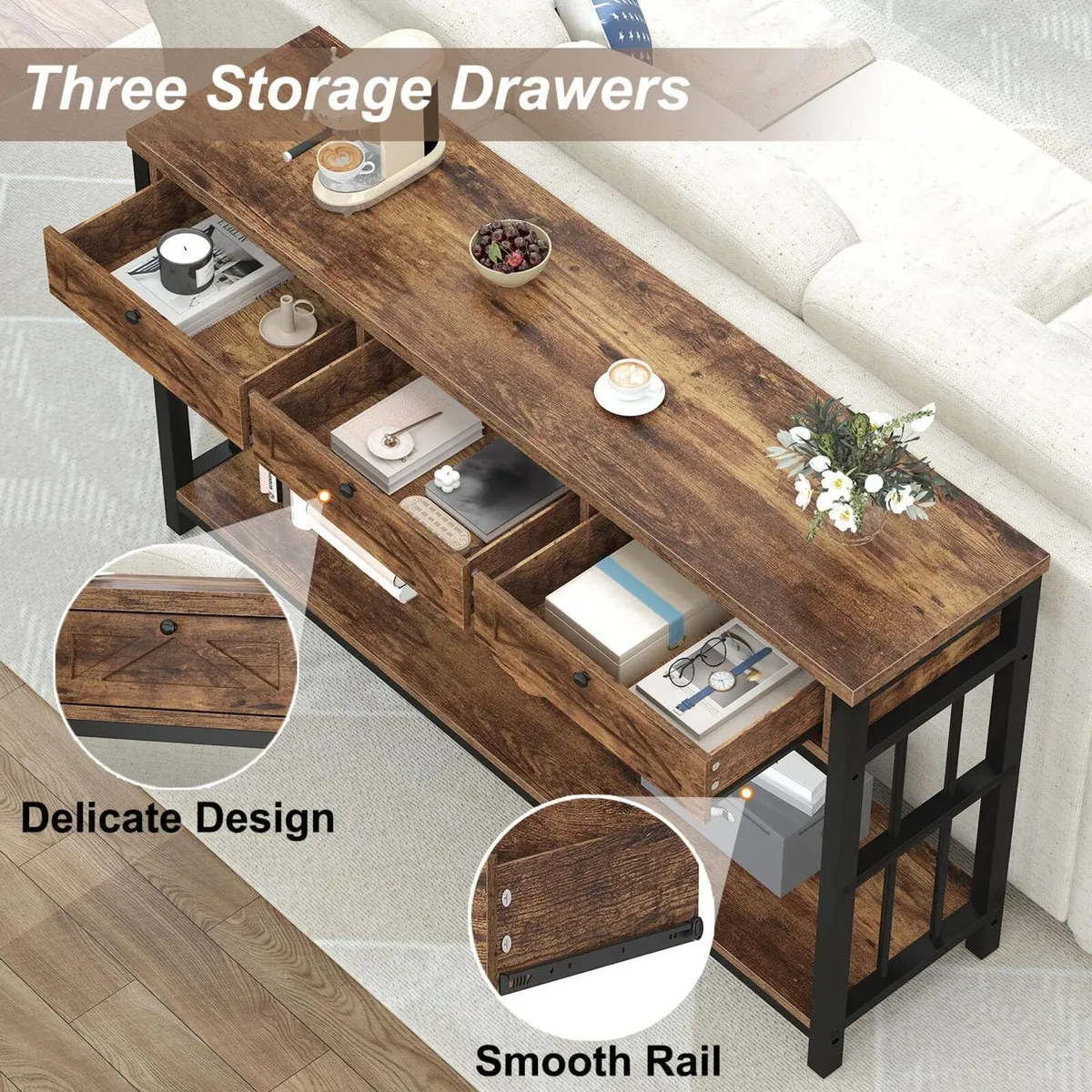 Console Table Entryway Tables with Storage 3 - Image 3