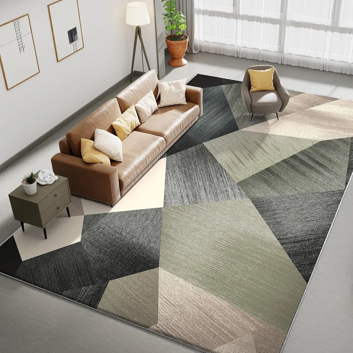 Geometric Modern Soft Sponge Material Area Rug - Image 1
