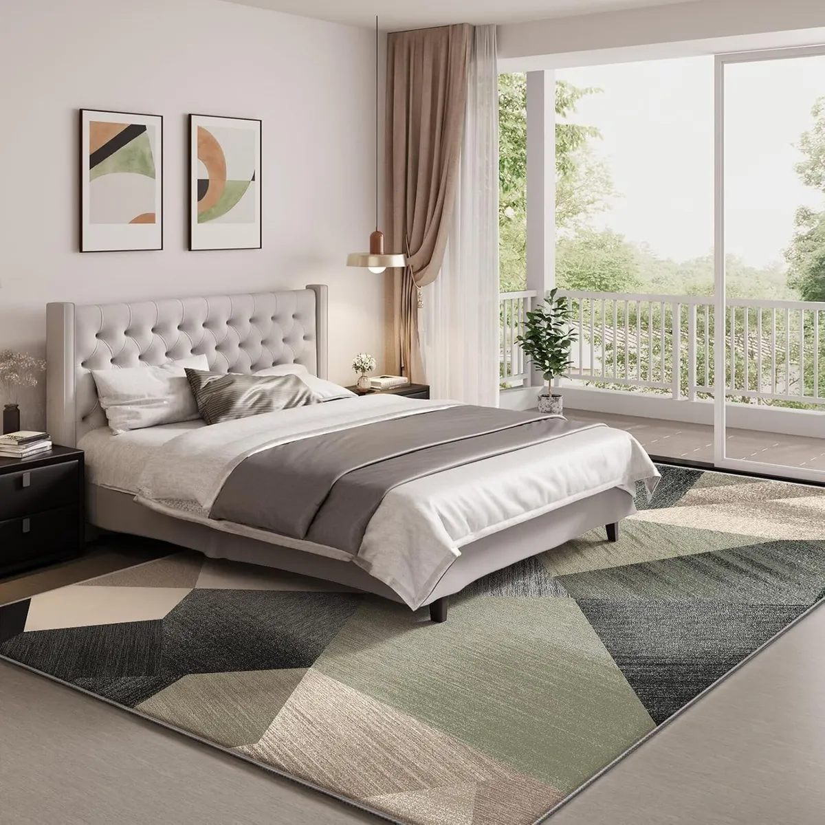 Geometric Modern Soft Sponge Material Area Rug - Image 2