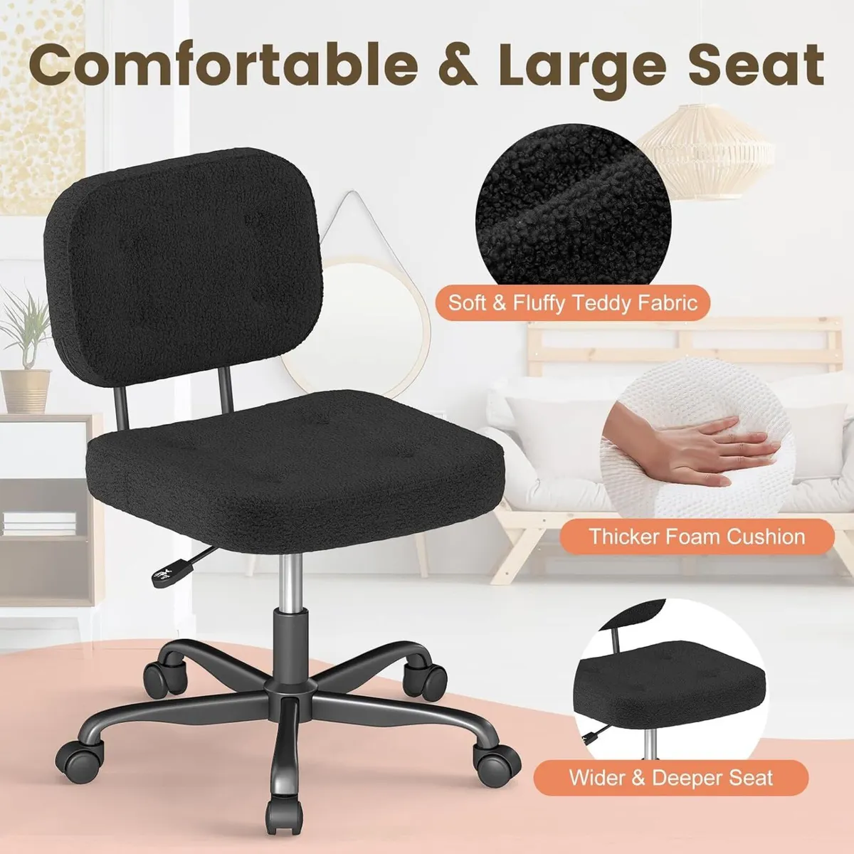 Desk Chair Adjustable Swivel Task Seat - Image 3