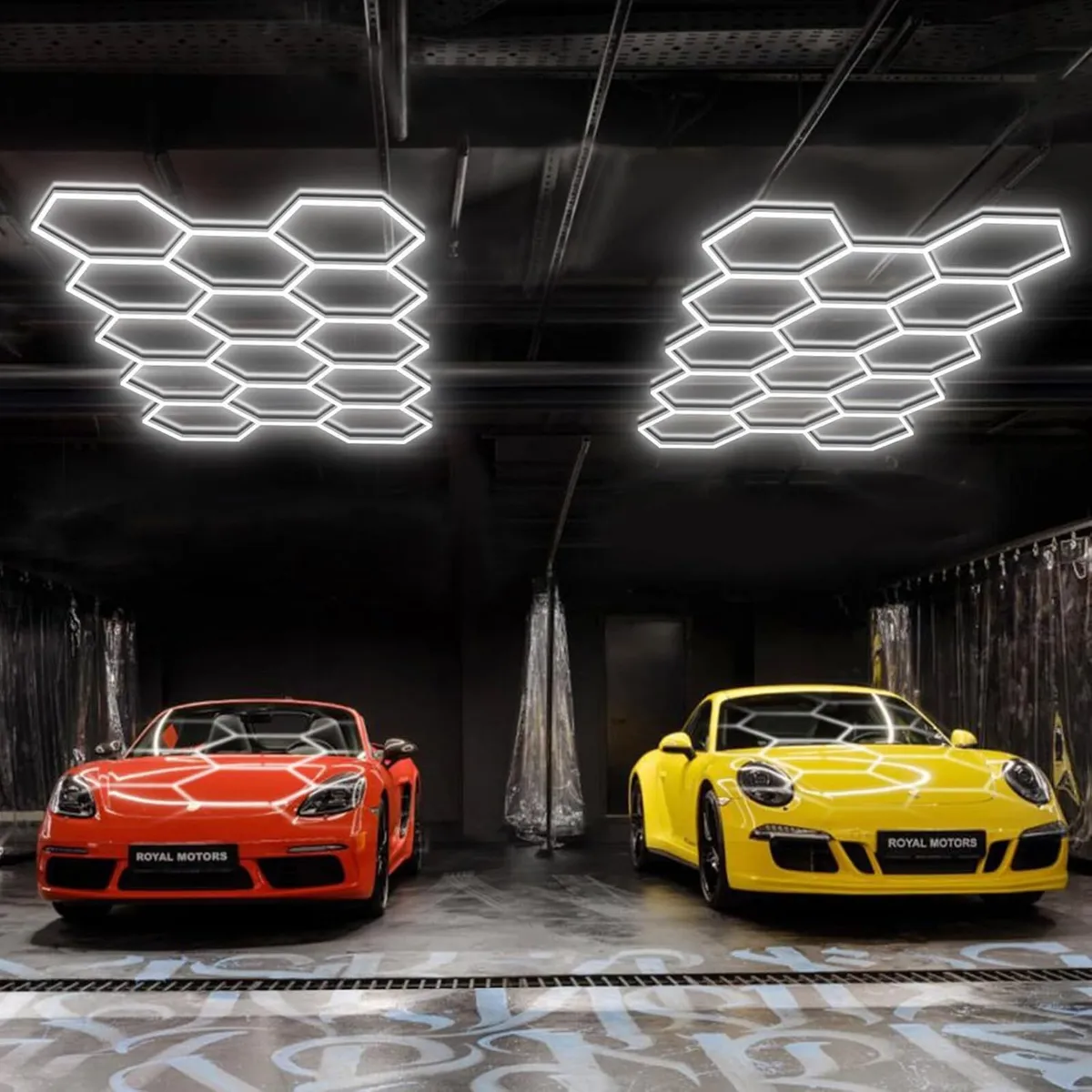 Hexagon LED Garage Lights Honeycomb Ceiling Light - Image 3