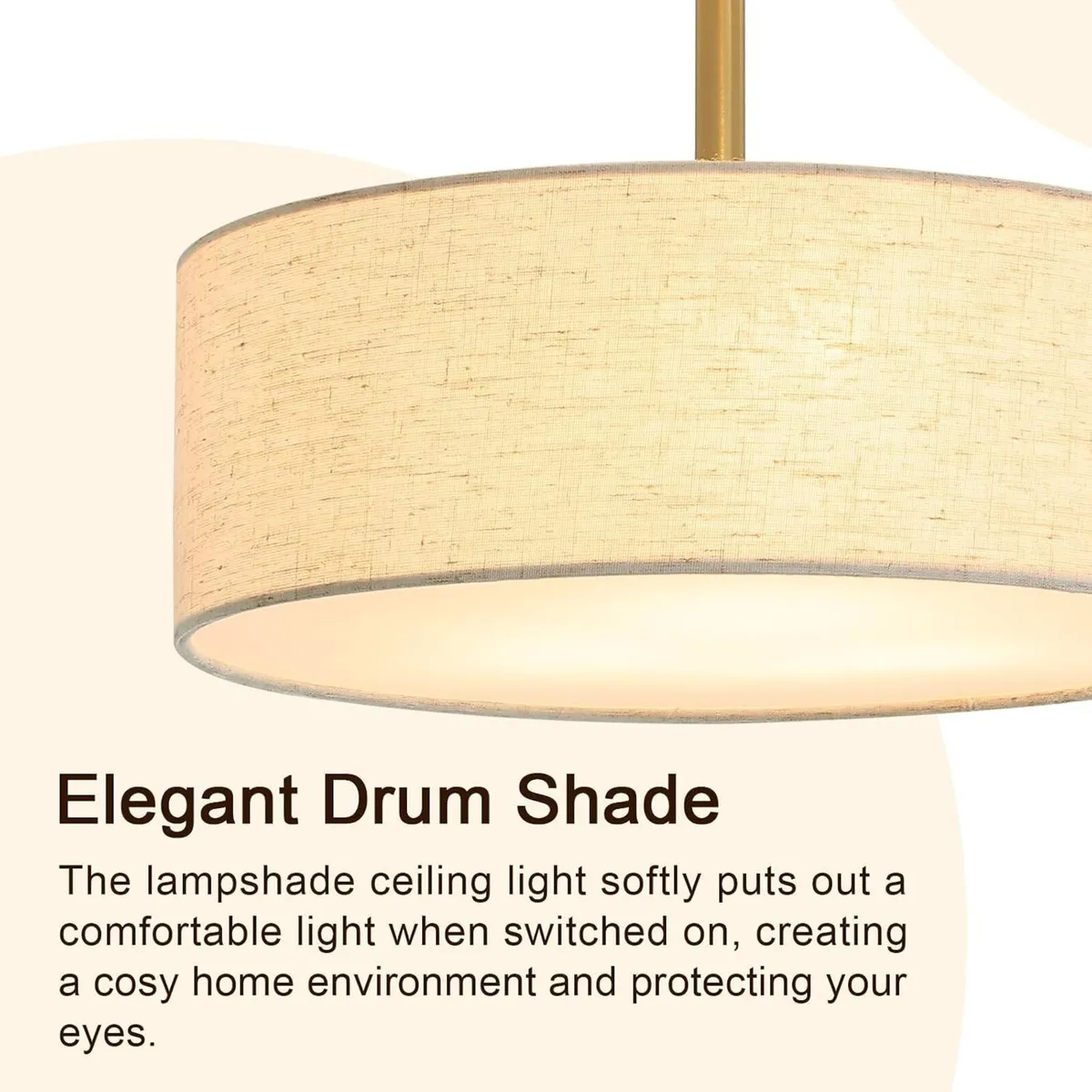 3 Ceiling Living Room Modern Fabric Shade - Image 2