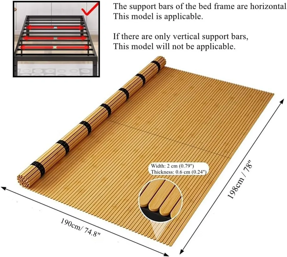 Breathable Heavy Duty Roll-Up Bunkie Board King - Image 3