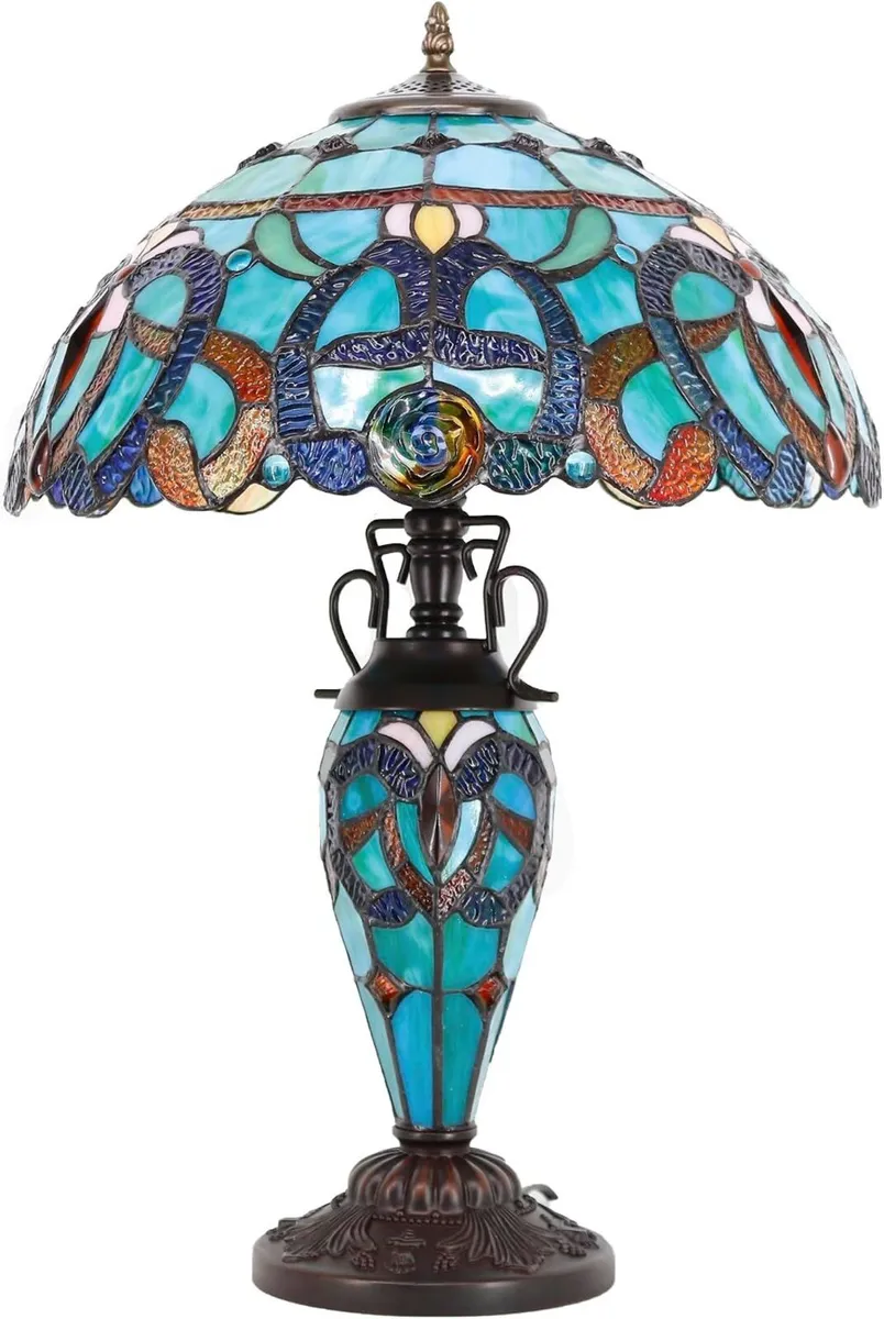 Tiffany Table Lamp Stained Glass 16x16x24