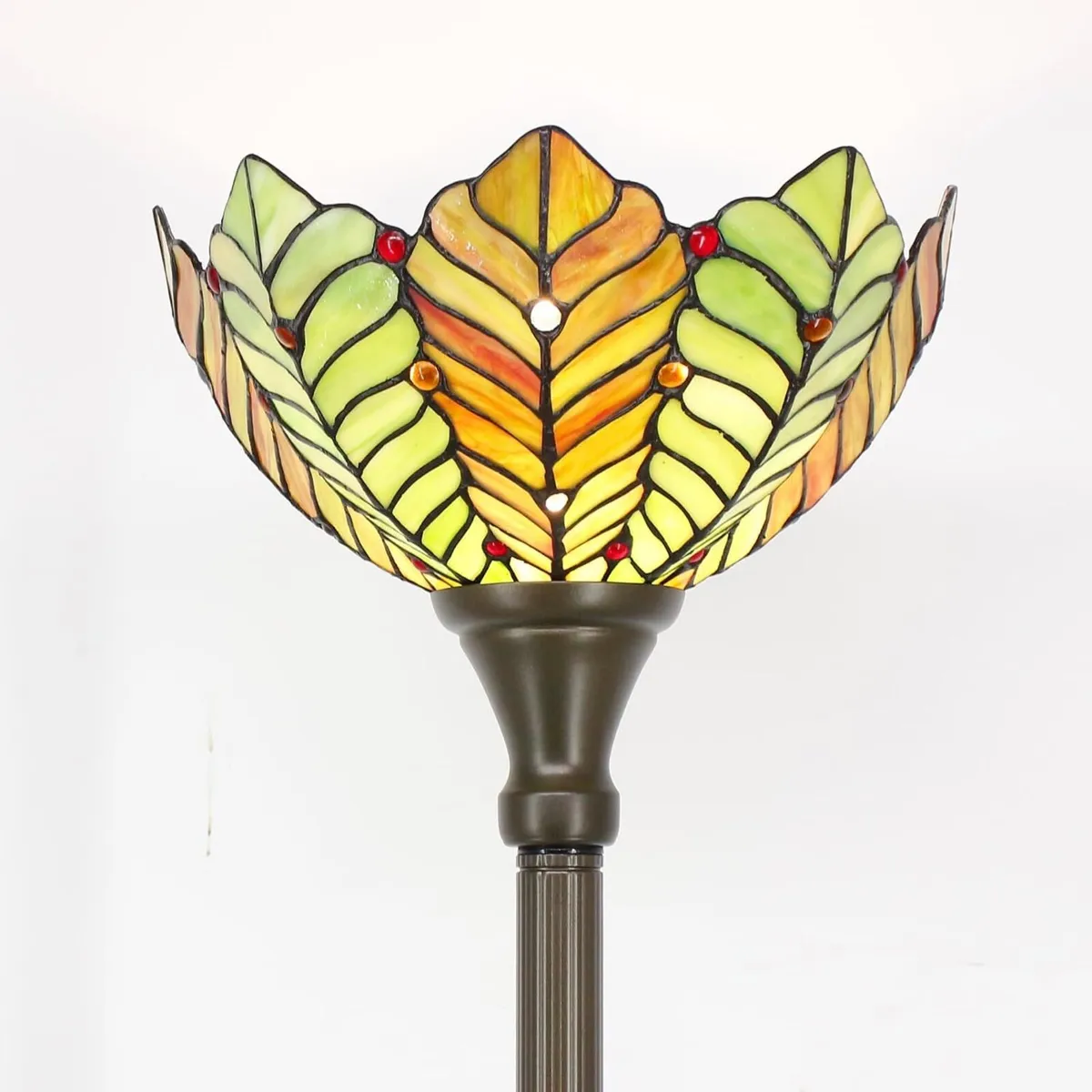 Tiffany Floor Lamp Stained Glass 12x12x70 Inch - Image 1