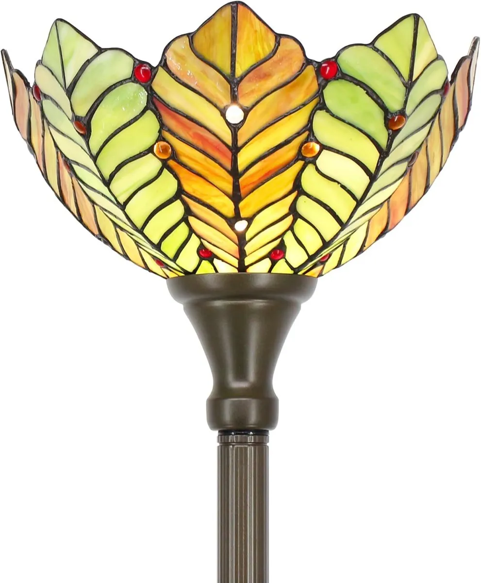 Tiffany Floor Lamp Stained Glass 12x12x70 Inch - Image 2