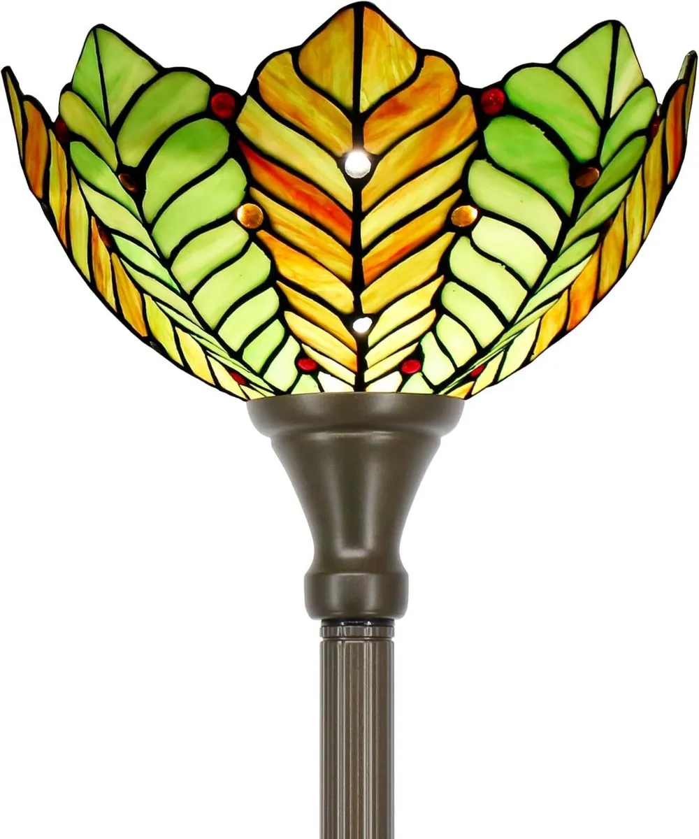 Tiffany Floor Lamp Stained Glass 12x12x70 Inch - Image 3