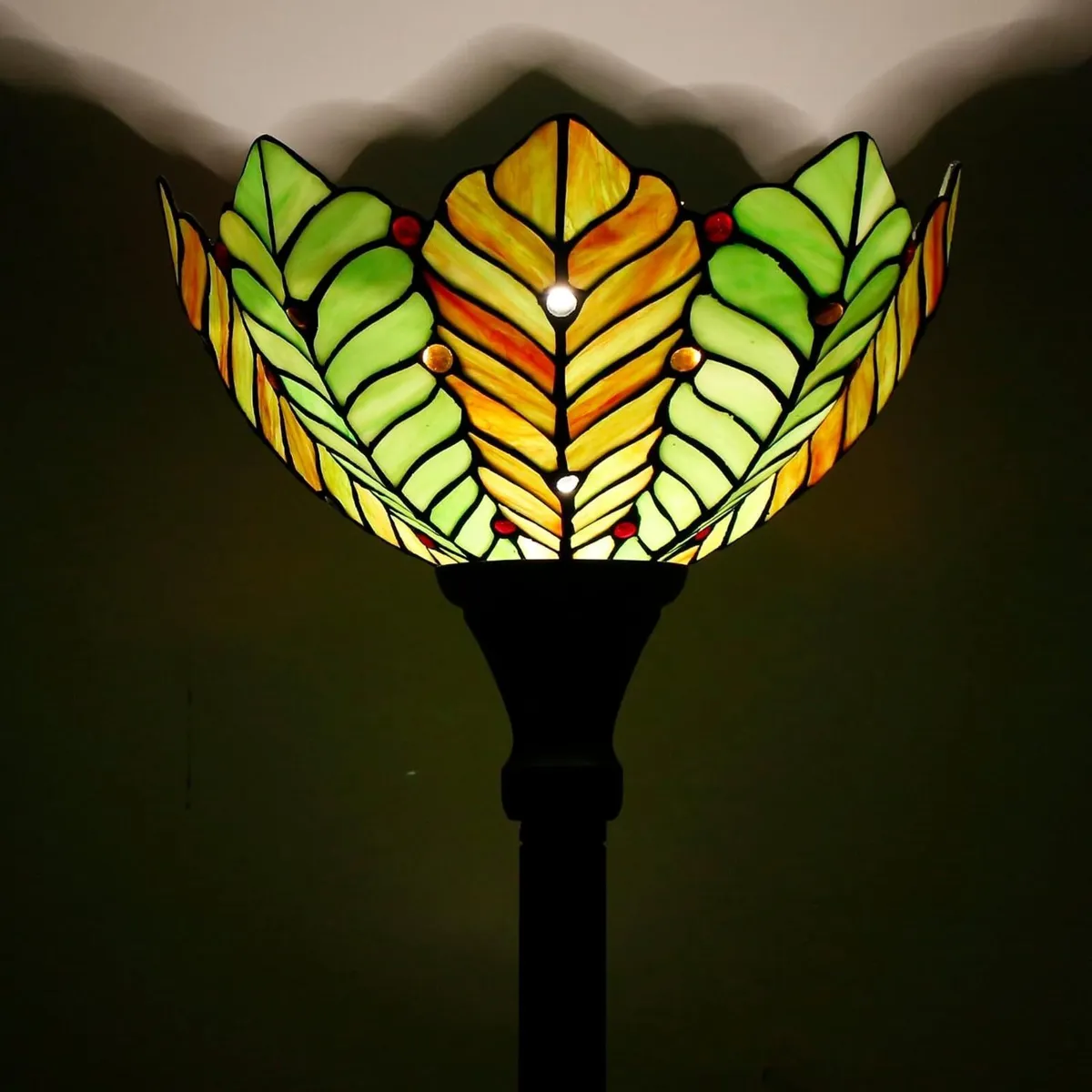 Tiffany Floor Lamp Stained Glass 12x12x70 Inch - Image 4