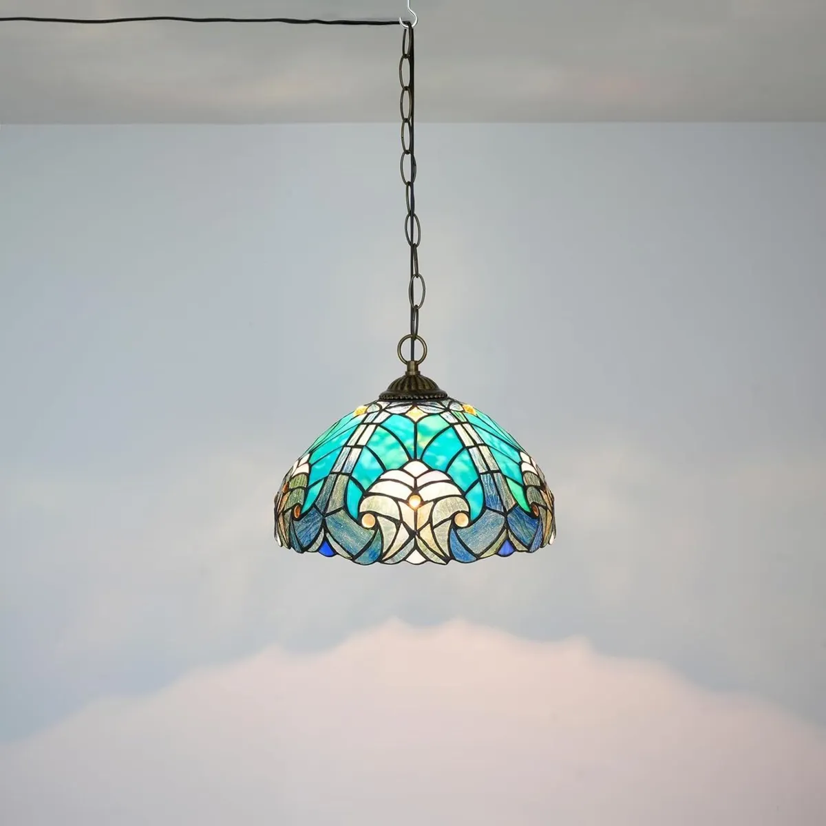 Tiffany Pendant Light Fixtures 12inch Stained - Image 2