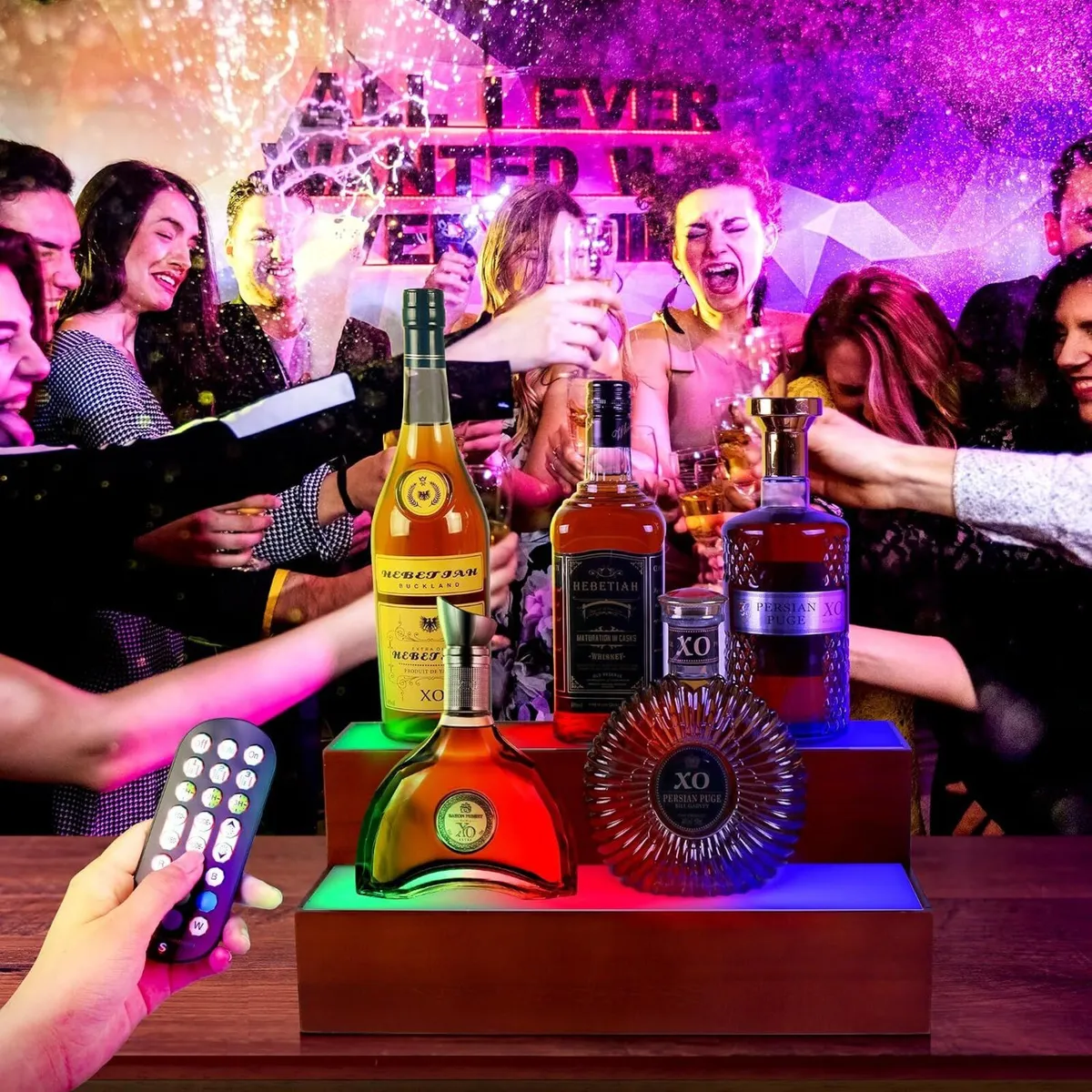 16 Inch Wine Rack with Light LED Liquor - Image 2