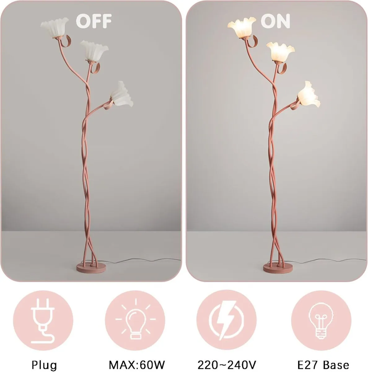 Flower Floor Lamp Living Room Gooseneck Diy Arch - Image 4