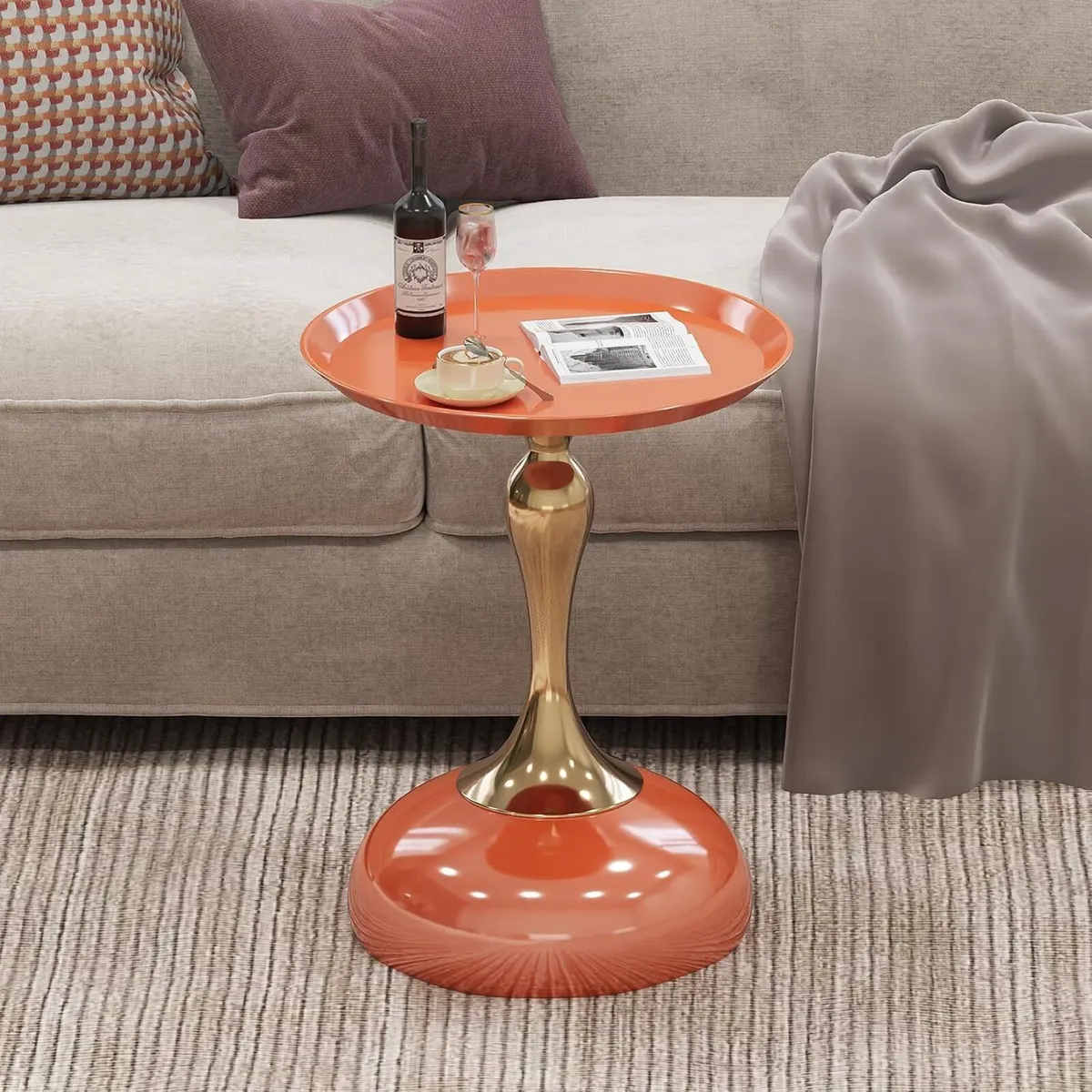 Stylish Hourglass Side Table Contemporary Design - Image 3