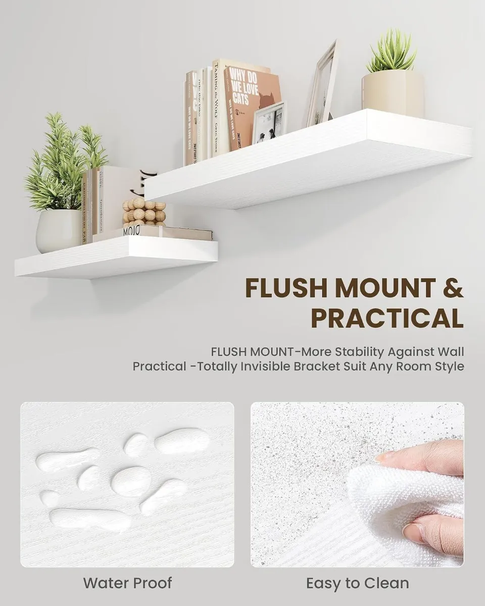 Floating Shelves for Wall Wooden with Invisible - Image 3