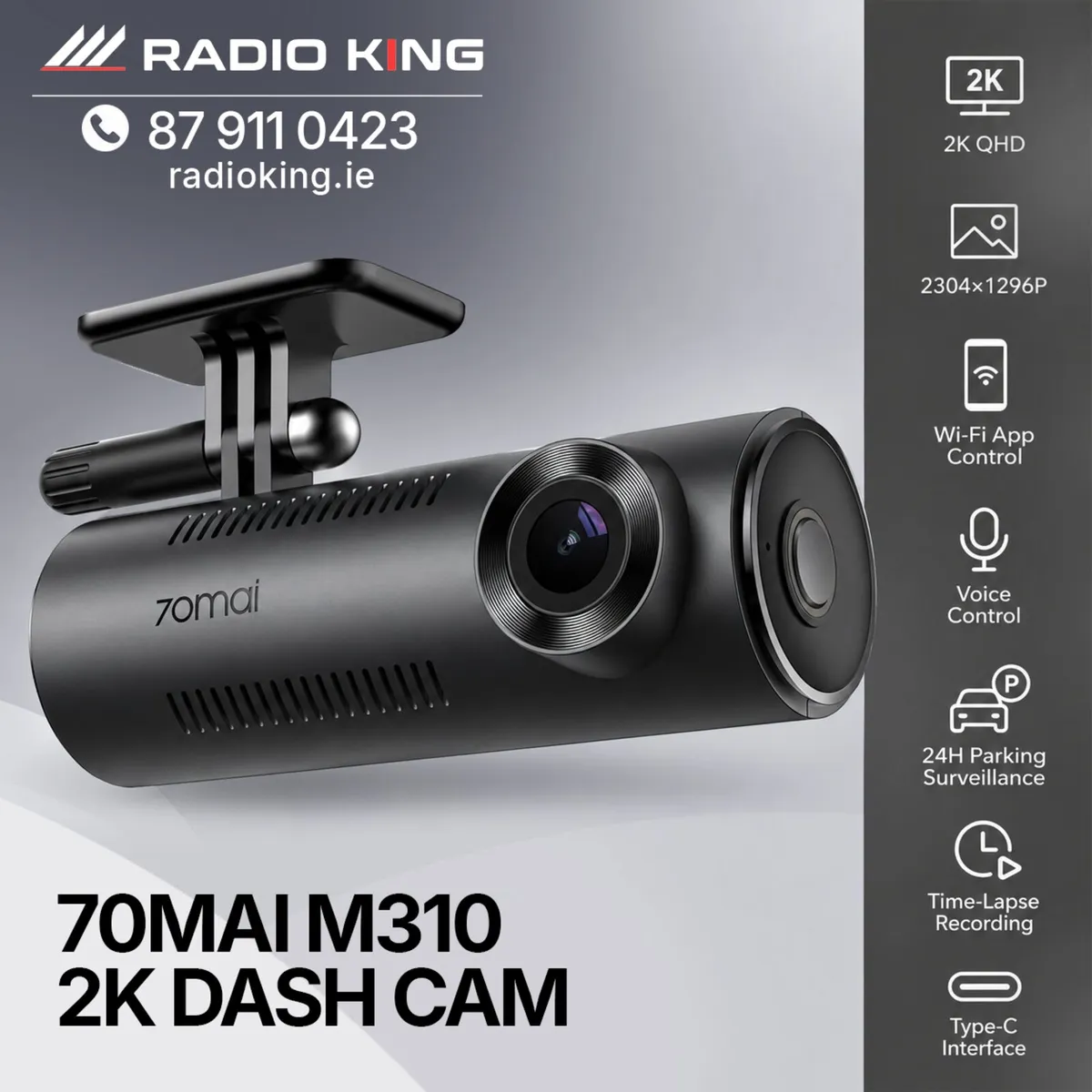 70mai M310 2K Dash Cam