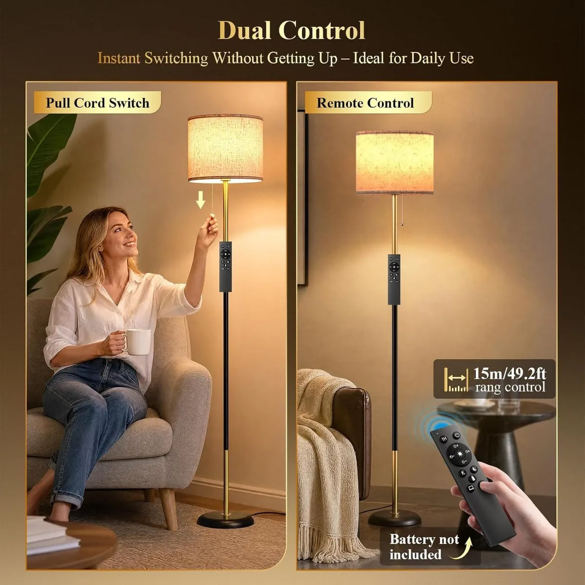 LED Floor Lamp 12W Standing Light with Remote - Image 3