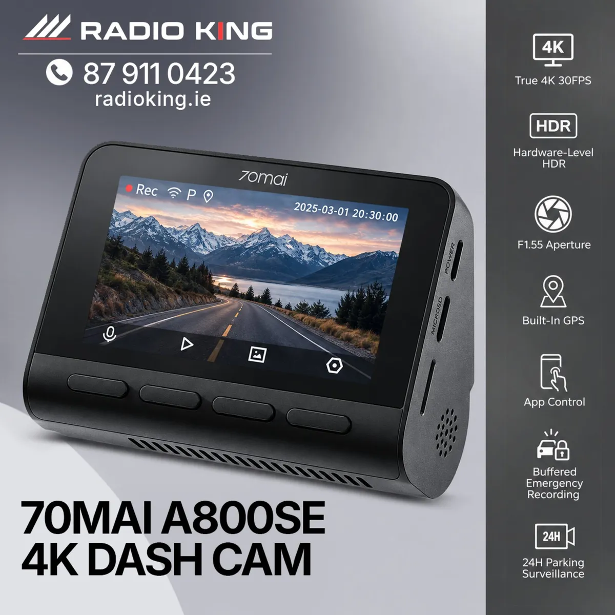 70mai A800SE 4K Dash Cam