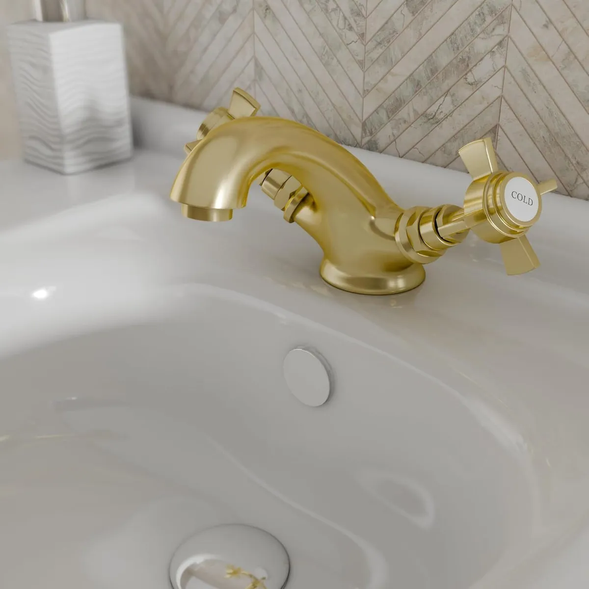 Ripple Traditional Mono Basin Mixer Tap Victorian - Image 2