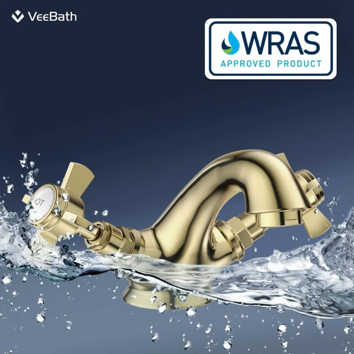 Ripple Traditional Mono Basin Mixer Tap Victorian - Image 4