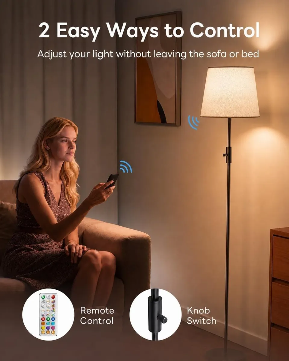 LED Floor Lamp RGB Colour Changing 157CM - Image 3