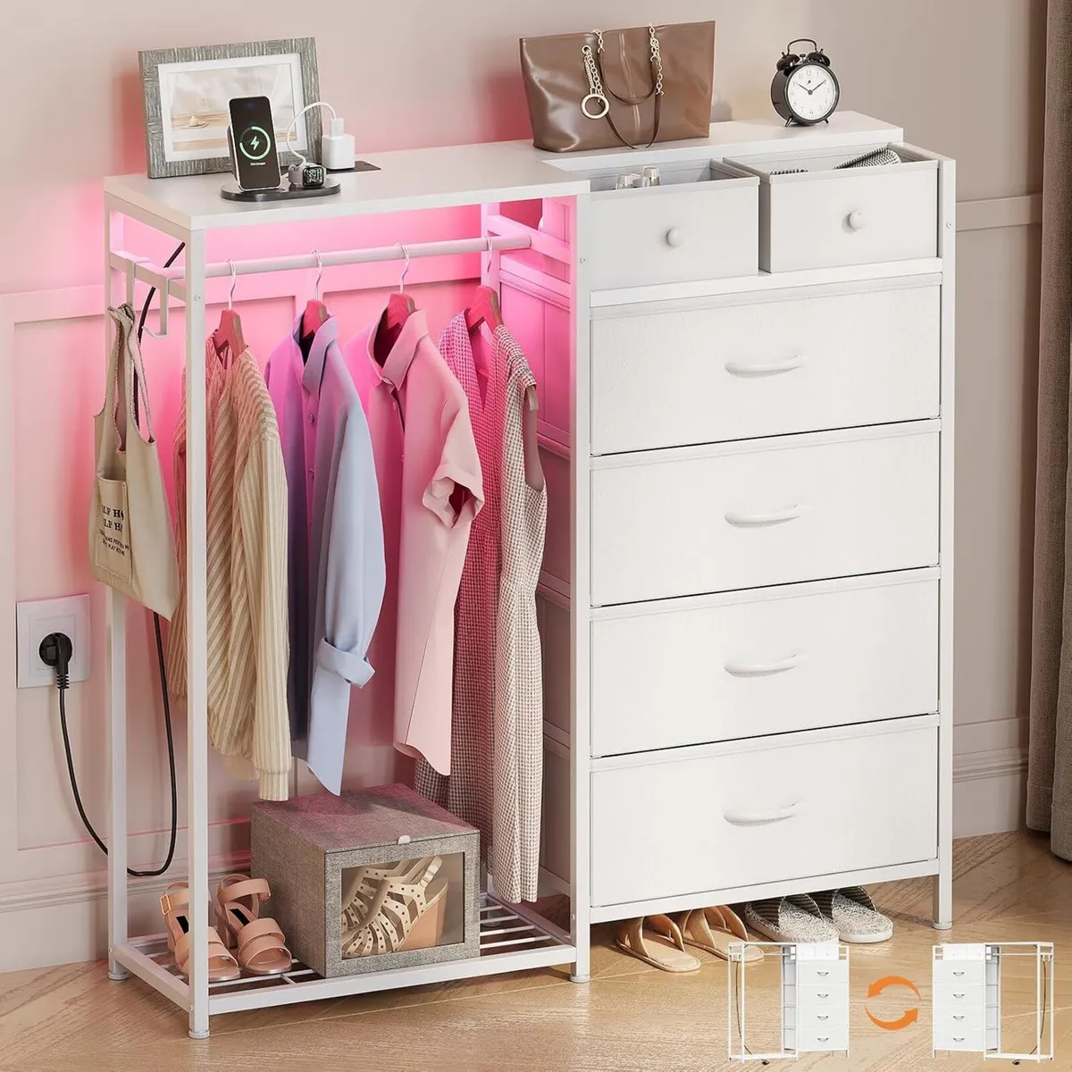 Chest of Drawers Bedroom with Hanging Rail - Image 1
