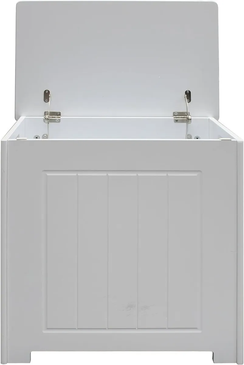 Wooden Storage Ottoman Bench Laundry Bin - Image 3