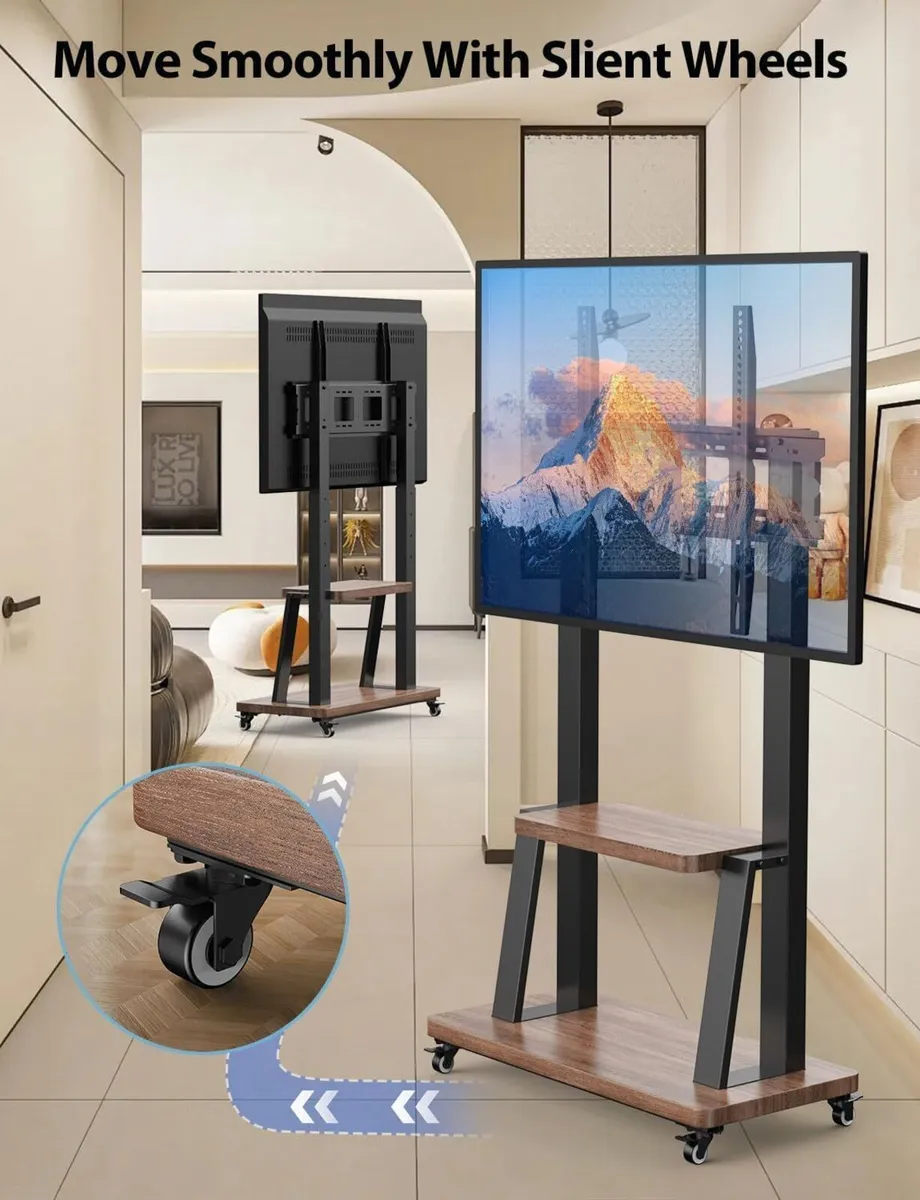 Mobile TV Floor Stand on Wheels for Most - Image 4