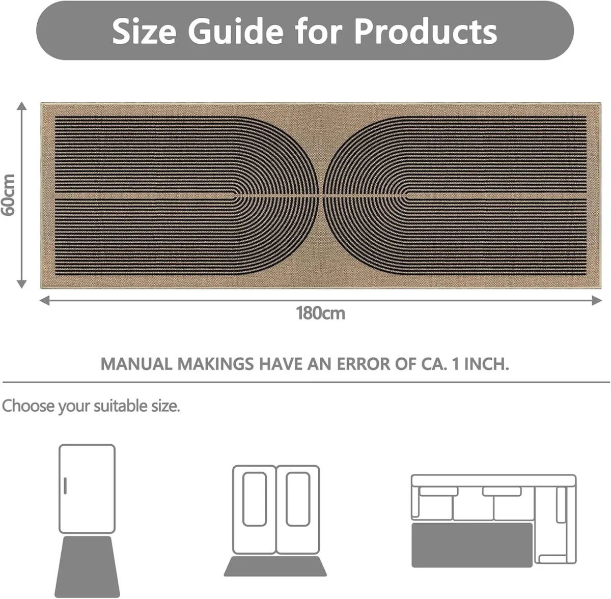 Runner Rug for Entryway Non-Slip Hallway Carpet - Image 2