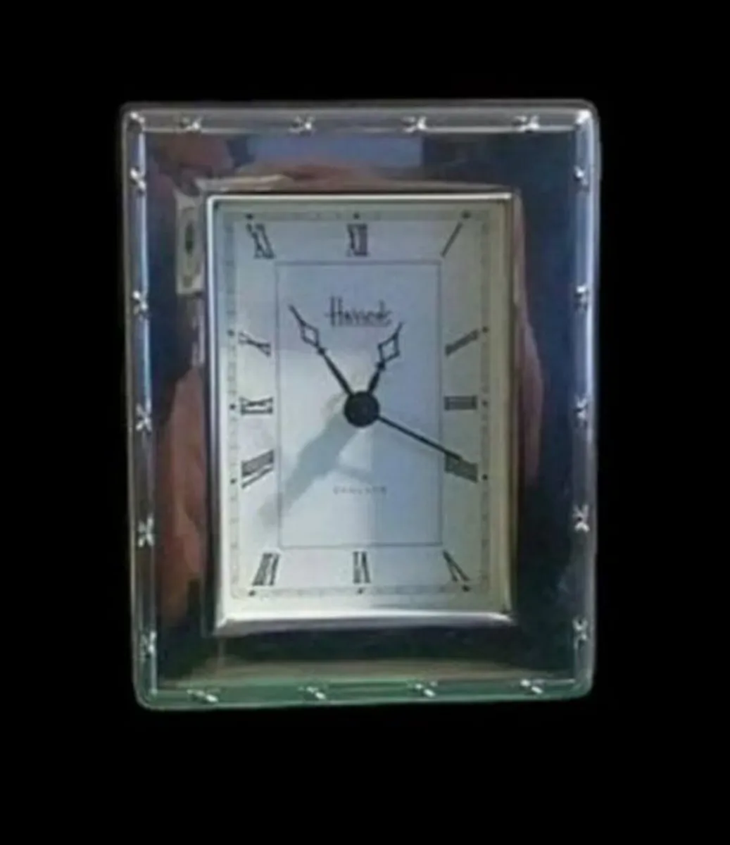 Vintage Harrods Hallmarked Silver Clock - Image 3
