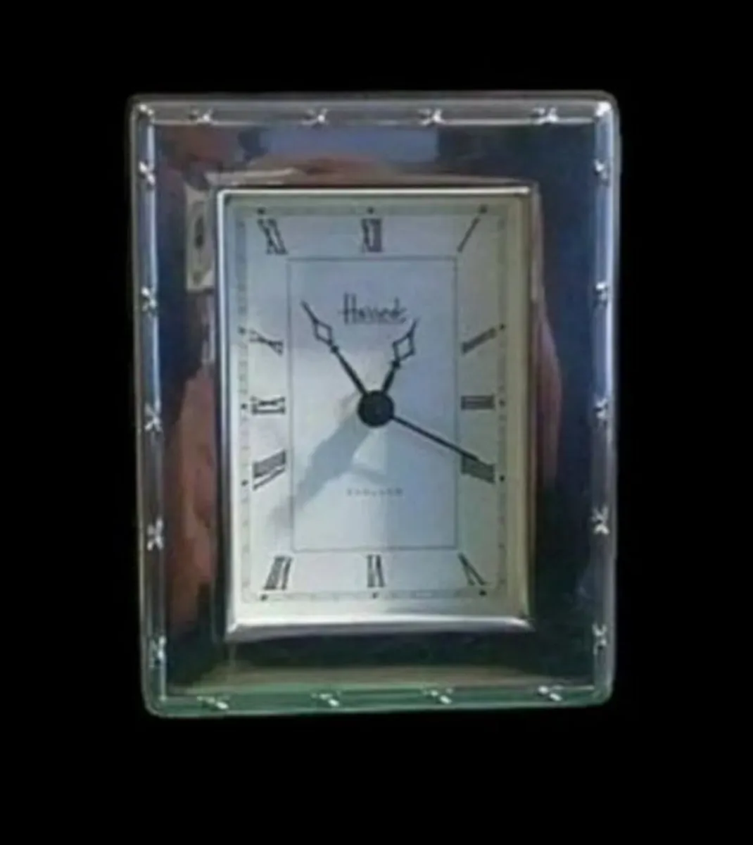 Vintage Harrods Hallmarked Silver Clock - Image 1