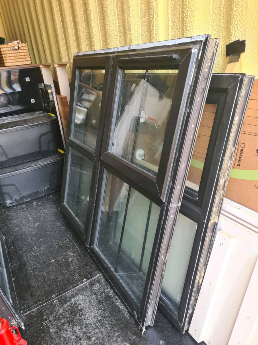 Black double glazed windows - Image 1