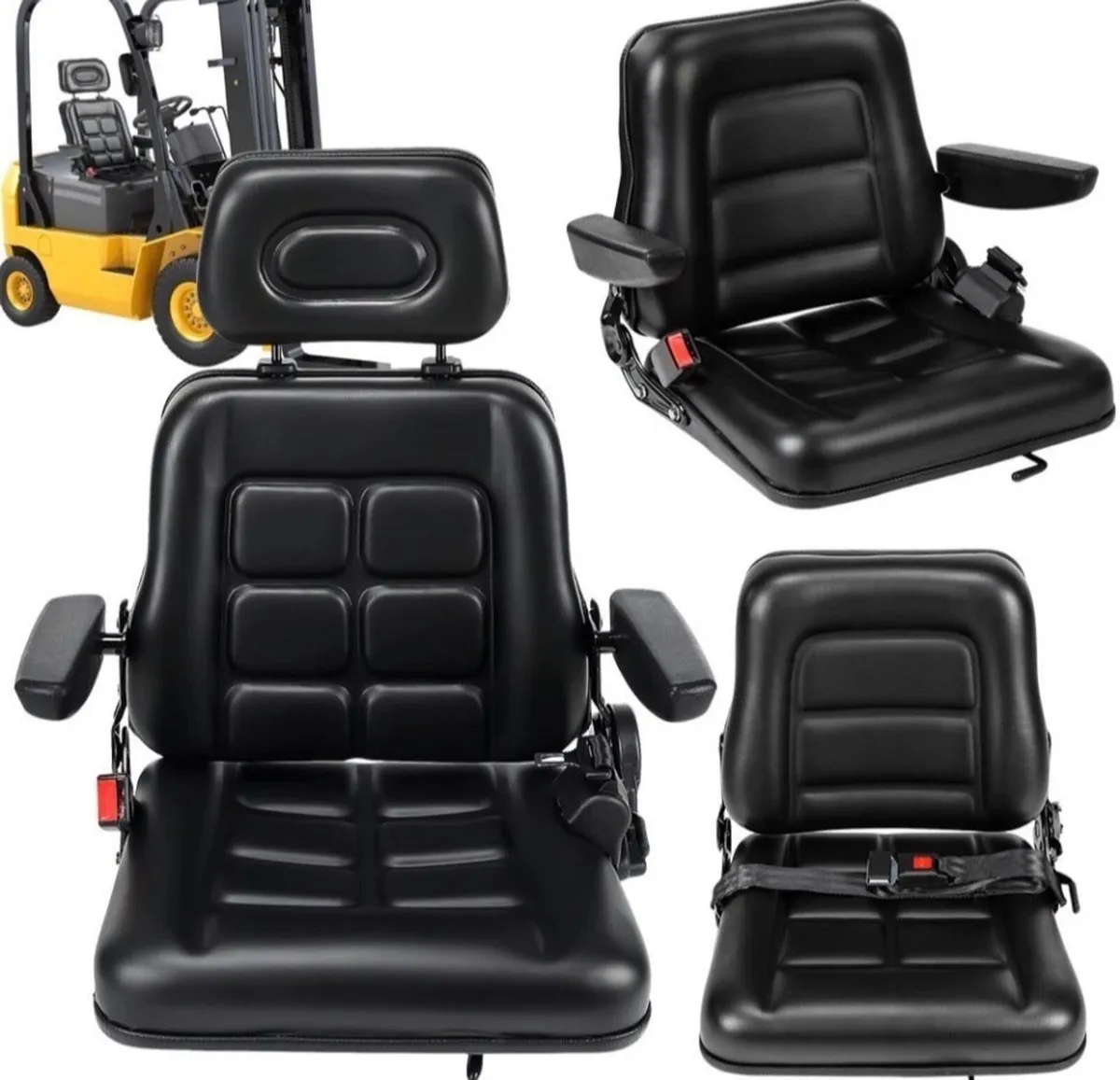 NEW Universal Tractor / Forklift Seat withSeatbelt - Image 1